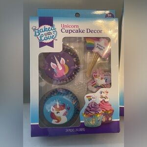 Unicorn Cupcake Decor Kit - Purple and Pink